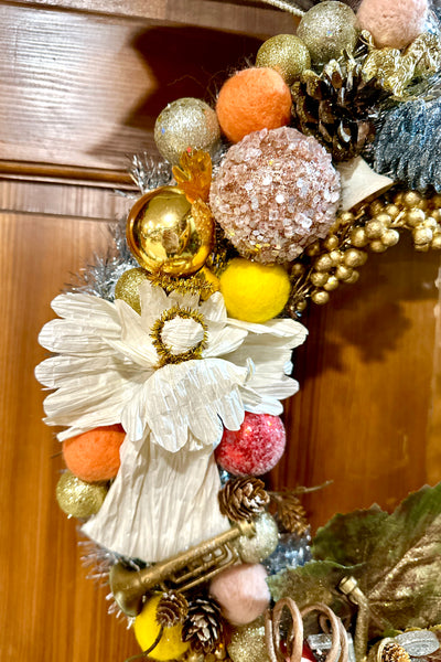 Corn Husk Angel Bauble Wreath