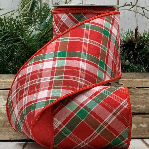 4"x10yds Cameron Plaid Ribbon