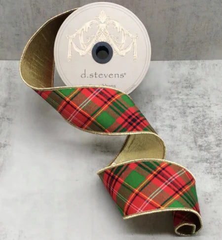 2.5" x 10ft Asher Plaid Ribbon