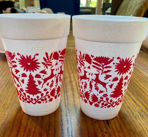 16 oz Holiday Styrofoam Cup- Sleeve of 12