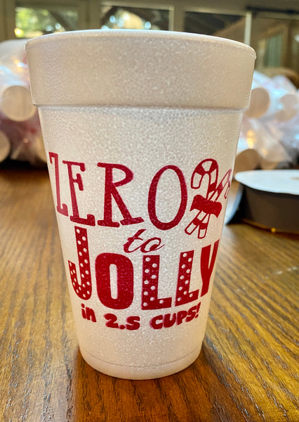 16 oz Holiday Styrofoam Cup- Sleeve of 12