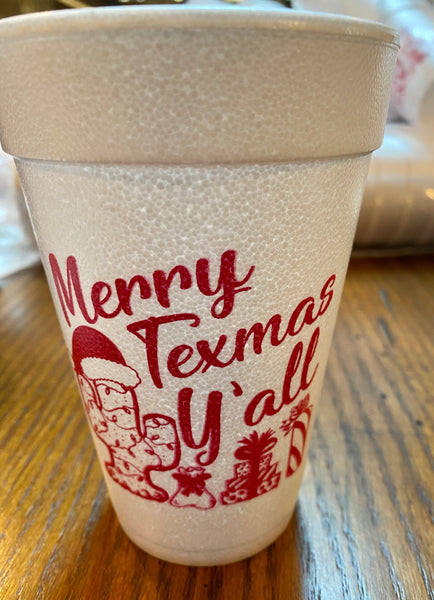16 oz Holiday Styrofoam Cup- Sleeve of 12