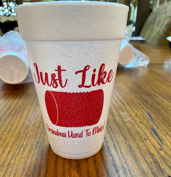 16 oz Holiday Styrofoam Cup- Sleeve of 12