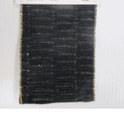 4"x10"yds Black with Gold trim Ribbon