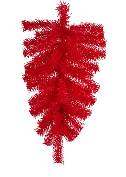 24" Red Teardrop Wreath Baswe