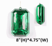 8" Green Jewel Ornament