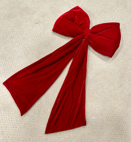24"x15" Dark Red Velvet Bow