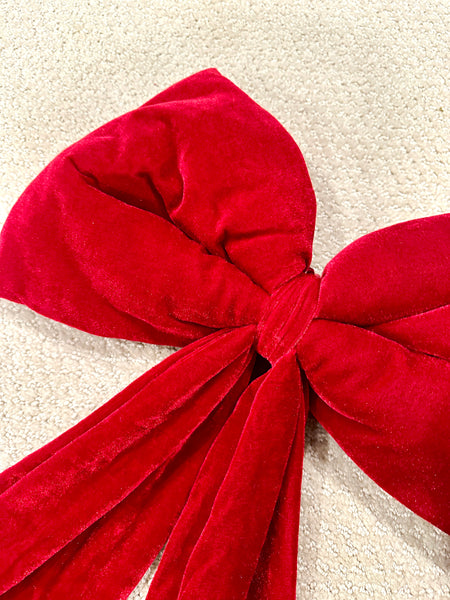 24"x15" Dark Red Velvet Bow