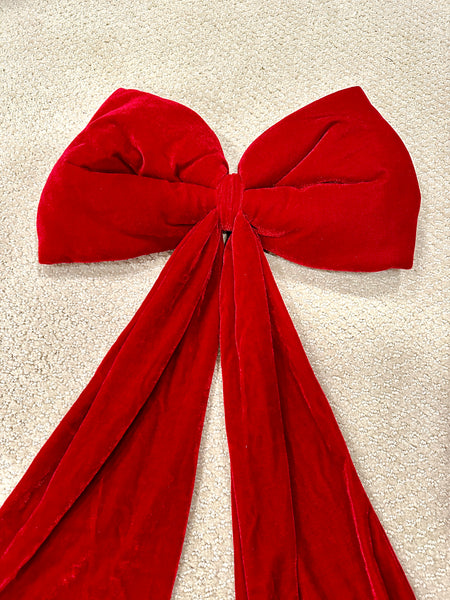24"x15" Dark Red Velvet Bow