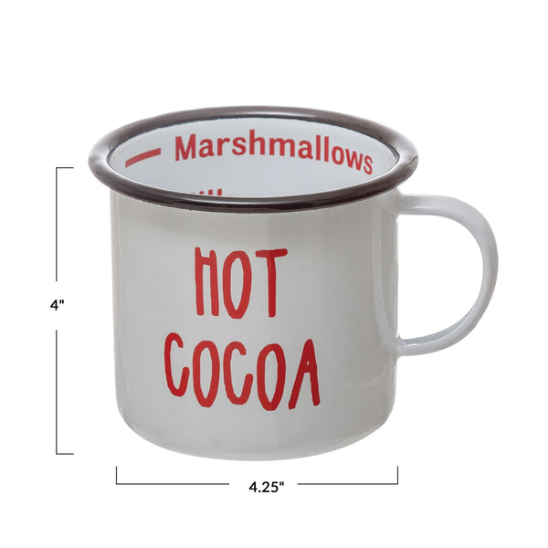 Hot Cocoa Enameled Mug