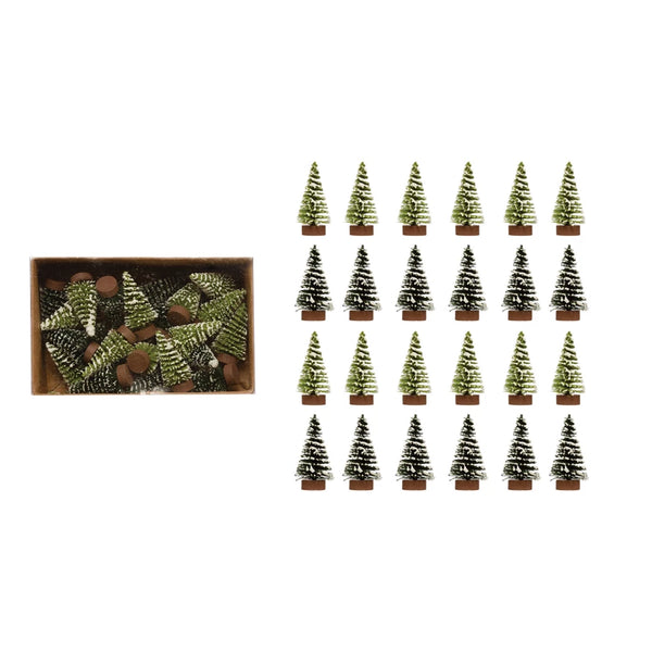 Flecked Mini Bottle Brush Tree Boxed