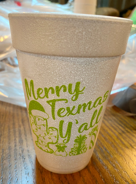 16 oz Holiday Styrofoam Cup- Sleeve of 12