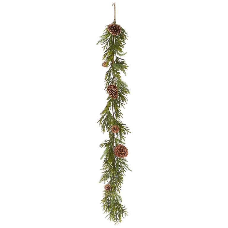 60 Inch Mixed Pine Garland w/Large & Small Pinecone