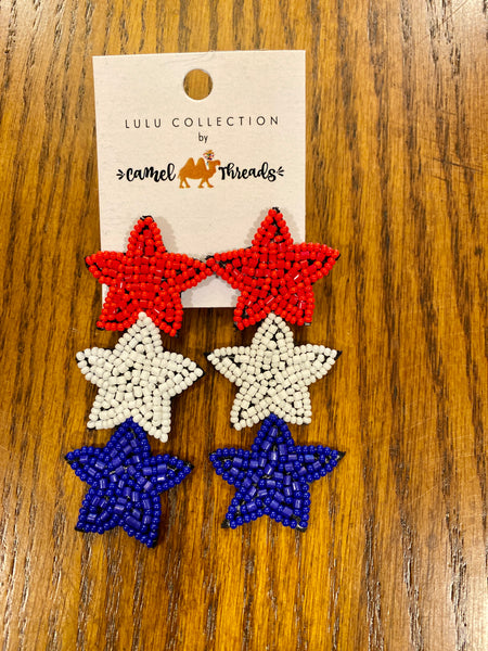 Earrings- Patriotic Stars