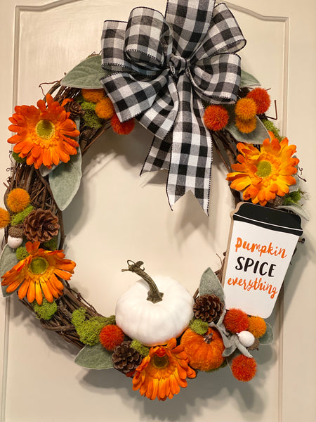 16" Pumpkin Spice Wreath