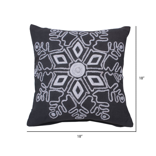 18"x18" Winter Snowflake Pillow