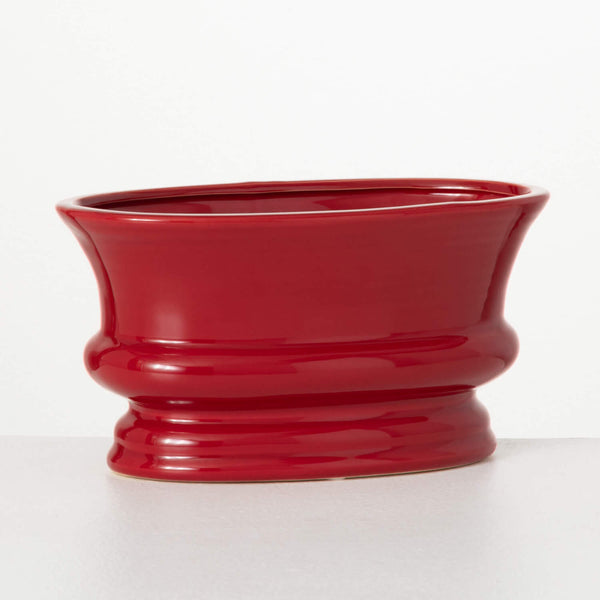 Red Oval Planter